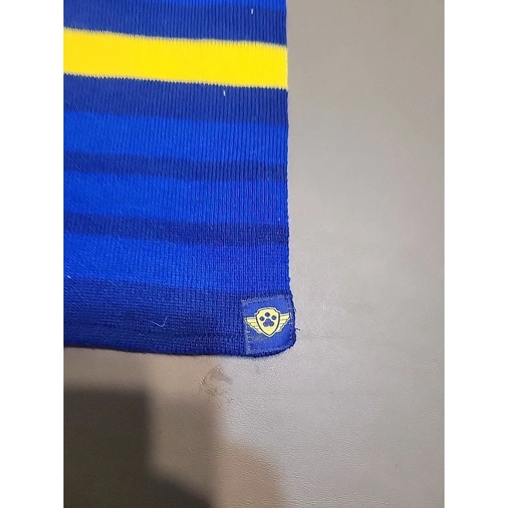 Paw Patrol‎ Top Pups Hat Scarf Set Kids One Size Blue Stripe Winter Knit
